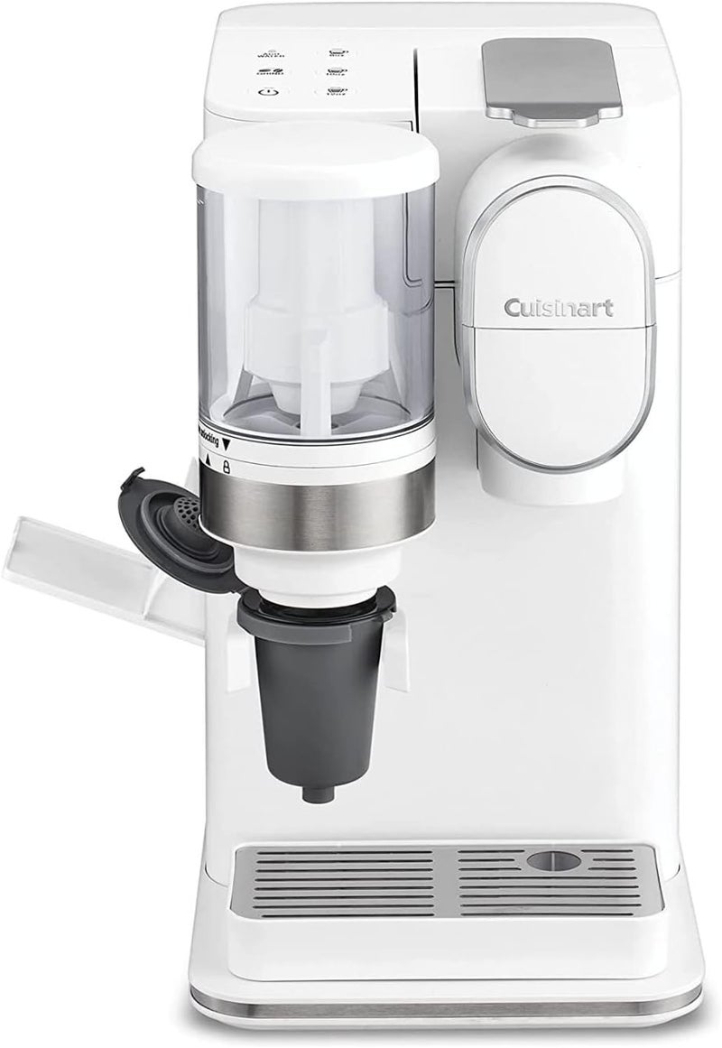Cuisinart صانعة القهوة الفردية + مطحنة القهوة بحجم 8 أونصة، 10 أونصة، و 12 أونصة، متوافقة مع كبسولات القهوة الفردية، خزان قابل للإزالة بسعة 48 أونصة، من الفولاذ المقاوم للصدأ، DGB-2W - Image 1